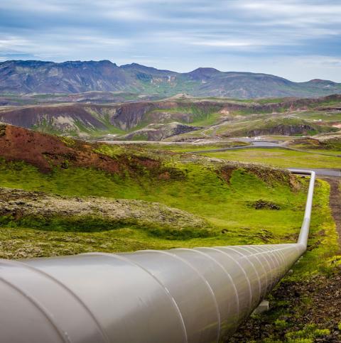 Pipeline running through rural area