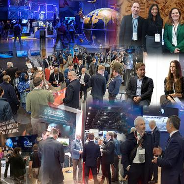 Montage of events attended by Telespazio UK